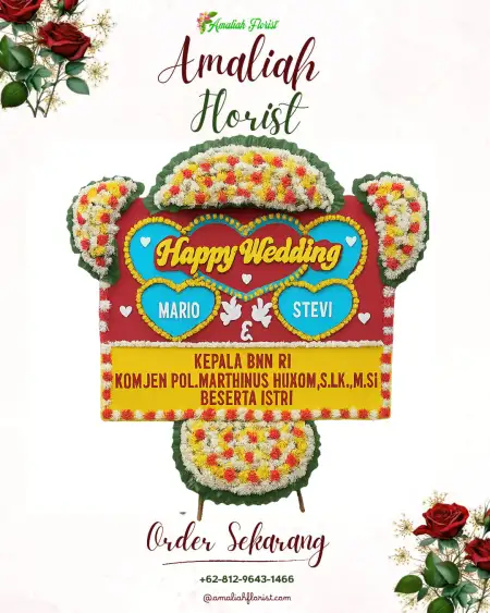 Papan Bunga Pernikahan Bangkonol